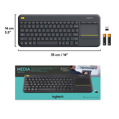 teclado-suizo-logitech-k400-plus-tv-rf-inalambrico-qwertz-negro