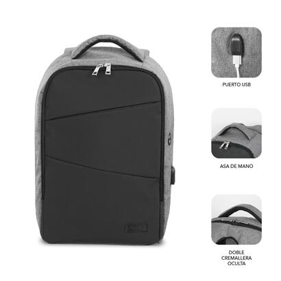 mochila-secure-v2-ap-antirobo-16-gris-subblim-apertura-doble-cremallera-puerto-usb-asa-de-mano-superior