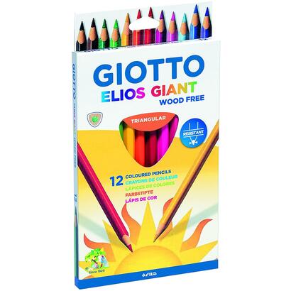 giotto-elios-giant-wood-free-pack-de-12-lapices-de-colores-triangulares-sin-madera-mina-5-mm-colores-surtidos