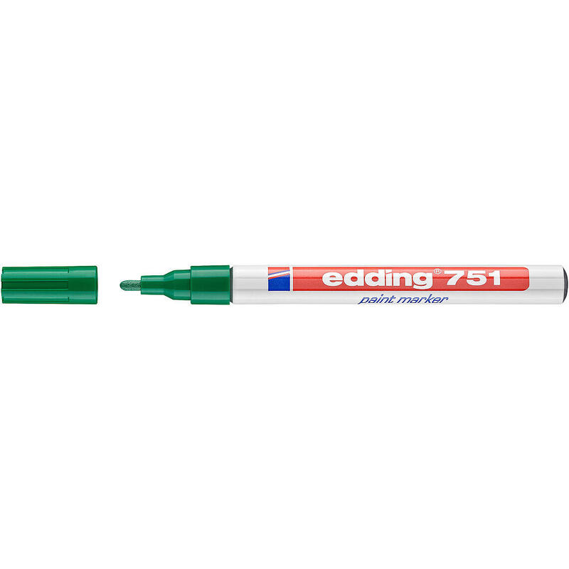 pack-de-10-unidades-edding-751-rotulador-permanente-punta-redonda-trazo-entre-1-y-2-mm-tinta-opaca-secado-rapido-color-verde