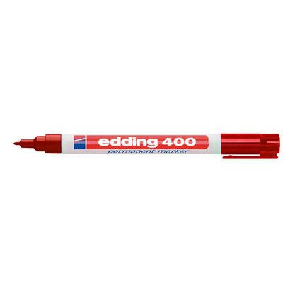 pack-de-10-unidades-edding-400-rotulador-permanente-punta-redonda-trazo-1-mm-recargable-secado-rapido-color-rojo