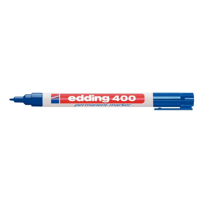pack-de-10-unidades-edding-400-rotulador-permanente-punta-redonda-trazo-1-mm-recargable-secado-rapido-color-azul