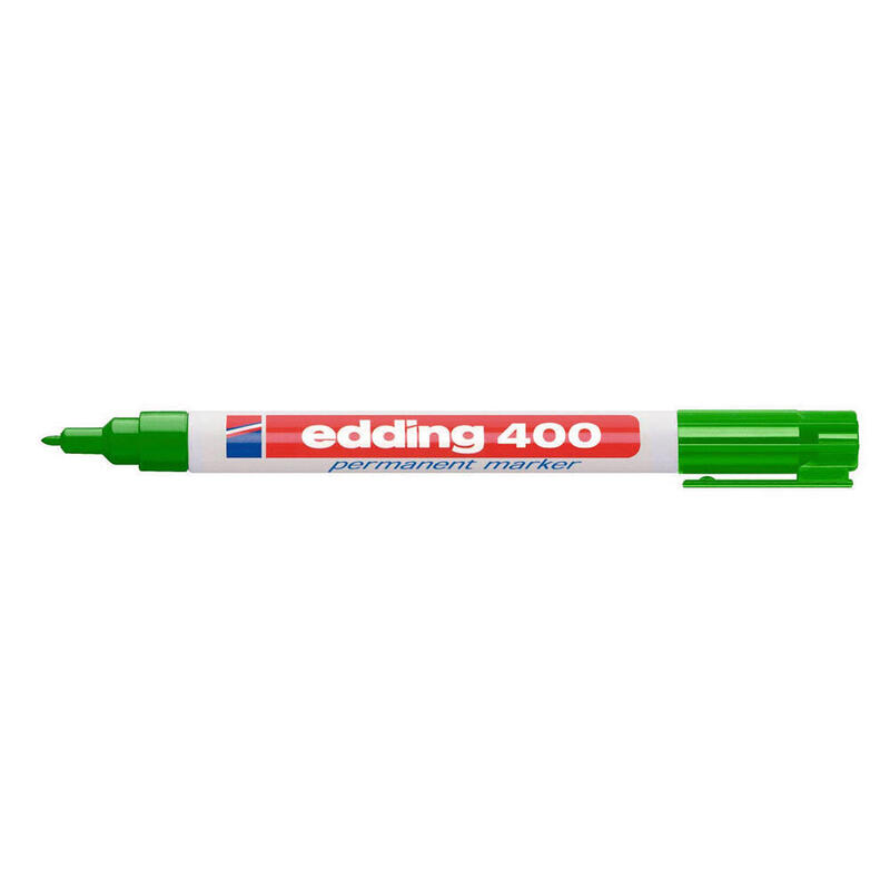 pack-de-10-unidades-edding-400-rotulador-permanente-punta-redonda-trazo-1-mm-recargable-secado-rapido-color-verde