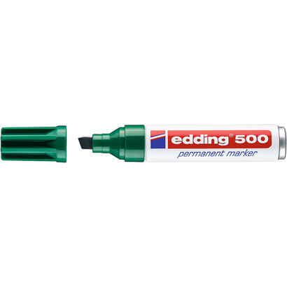 pack-de-10-unidades-edding-500-rotulador-permanente-punta-biselada-trazo-entre-2-y-7-mm-recargable-secado-instantaneo-color-verd