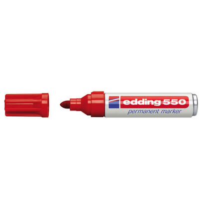 pack-de-10-unidades-edding-550-rotulador-permanente-punta-redonda-trazo-entre-3-y-4-mm-recargable-secado-rapido-color-rojo
