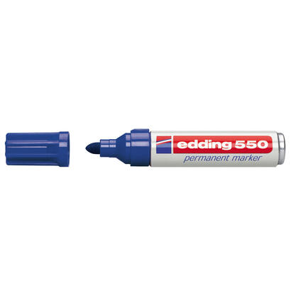 pack-de-10-unidades-edding-550-rotulador-permanente-punta-redonda-trazo-entre-3-y-4-mm-recargable-secado-rapido-color-azul