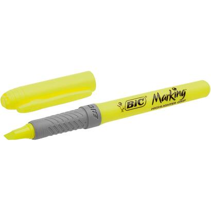 pack-12-unidades-bic-highlighter-grip-marcador-fluorescente-tinta-con-base-de-agua-punta-biselada-trazo-entre-160-y-330-mm-color
