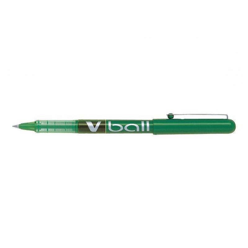 pack-12-unidades-pilot-boligrafo-de-tinta-liquida-v-ball-05-rollerball-punta-de-bola-redonda-05mm-trazo-03mm-color-verde