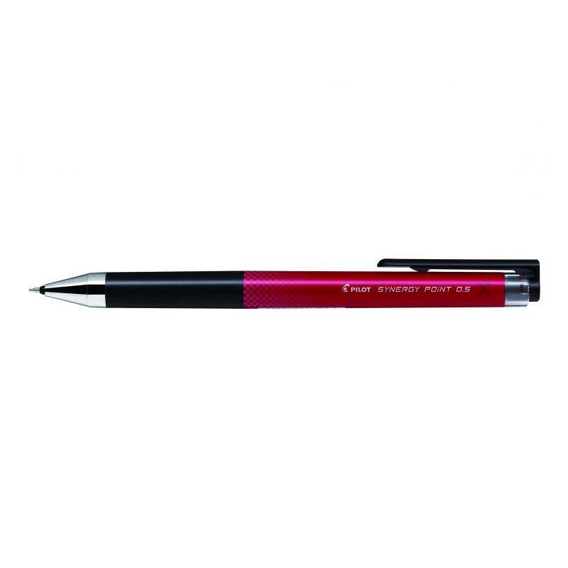 pack-12-unidades-pilot-boligrafo-de-gel-synergy-point-retractil-recargable-punta-fina-05mm-trazo-025mm-color-rojo