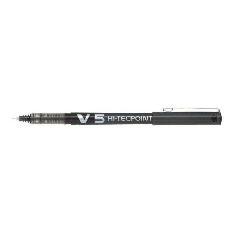 pack-de-12-unidades-pilot-boligrafo-de-tinta-liquida-v5-hi-tecpoint-rollerball-punta-fina-de-aguja-05mm-trazo-03mm-color-negro