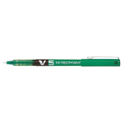 pack-12-unidades-pilot-boligrafo-de-tinta-liquida-v5-hi-tecpoint-rollerball-punta-fina-de-aguja-05mm-trazo-03mm-color-verde