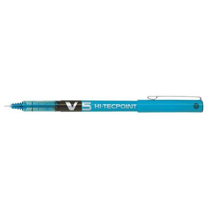 pack-12-unidades-pilot-boligrafo-de-tinta-liquida-v5-hi-tecpoint-rollerball-punta-fina-de-aguja-05mm-trazo-03mm-color-azul-claro