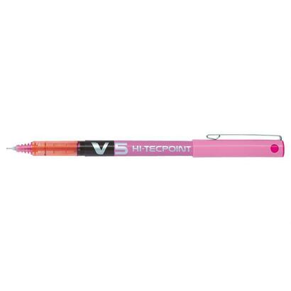pack-12-unidades-pilot-boligrafo-de-tinta-liquida-v5-hi-tecpoint-rollerball-punta-fina-de-aguja-05mm-trazo-03mm-color-rosa