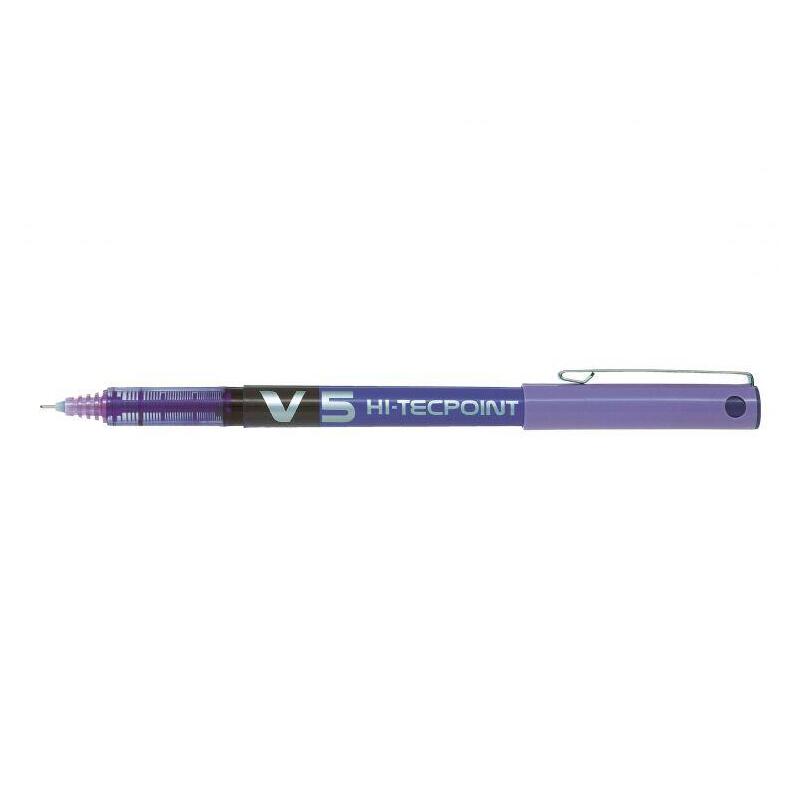 pack-12-unidades-pilot-boligrafo-de-tinta-liquida-v5-hi-tecpoint-rollerball-punta-fina-de-aguja-05mm-trazo-03mm-color-violeta