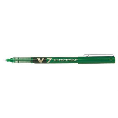 pack-12-unidades-pilot-boligrafo-de-tinta-liquida-v7-hi-tecpoint-rollerball-punta-fina-de-aguja-07mm-trazo-05mm-color-verde
