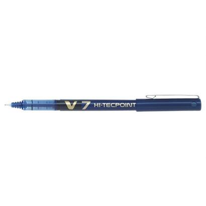 pack-12-unidades-pilot-boligrafo-de-tinta-liquida-v7-hi-tecpoint-rollerball-punta-fina-de-aguja-07mm-trazo-05mm-color-azul