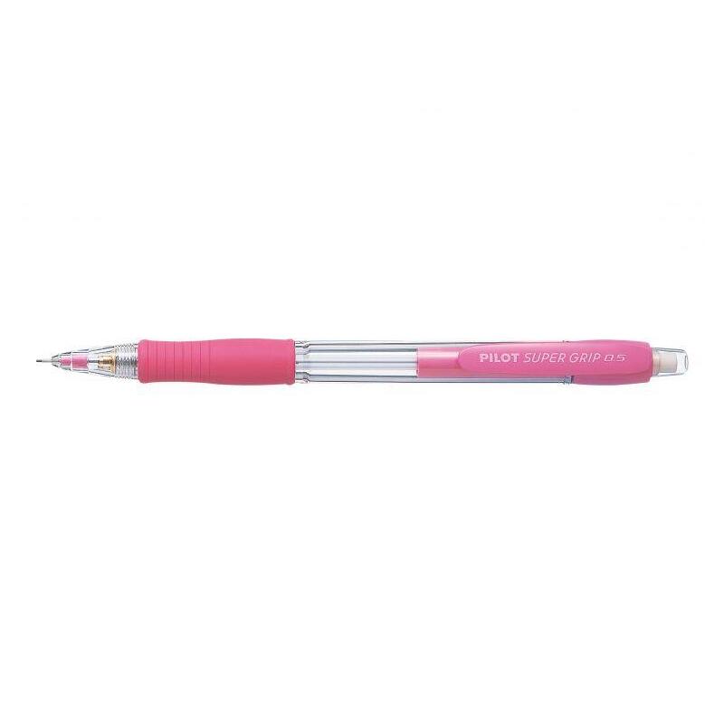 pack-de-12-unidades-pilot-portaminas-supergrip-h185-trazo-05mm-mina-hb-cuerpo-rosa