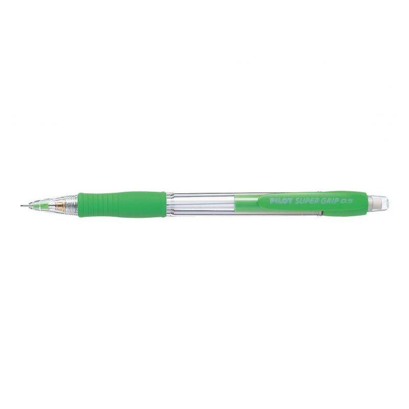 pack-de-12-unidades-pilot-portaminas-supergrip-h185-trazo-05mm-mina-hb-cuerpo-verde-claro