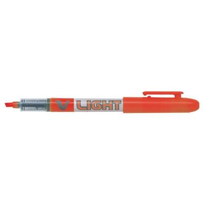 pack-de-12-unidades-pilot-rotulador-marcador-v-light-punta-biselada-360mm-trazo-de-330mm-color-naranja