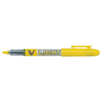 pack-de-12-unidades-pilot-rotulador-marcador-v-light-punta-biselada-360mm-trazo-de-330mm-color-amarillo