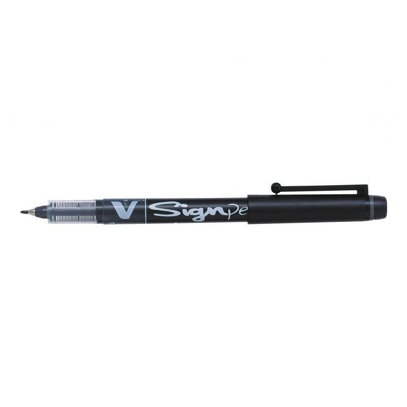 pack-de-12-unidades-pilot-rotulador-de-punta-fina-v-sign-pen-punta-fina-de-2mm-trazo-de-06mm-color-negro