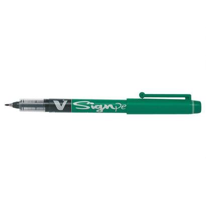 pack-de-12-unidades-pilot-rotulador-de-punta-fina-v-sign-pen-punta-fina-de-2mm-trazo-de-06mm-color-verde