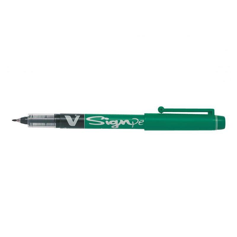 pack-de-12-unidades-pilot-rotulador-de-punta-fina-v-sign-pen-punta-fina-de-2mm-trazo-de-06mm-color-verde