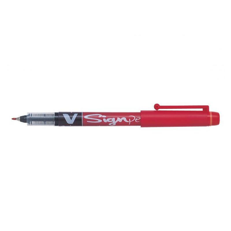 pack-de-12-unidades-pilot-rotulador-de-punta-fina-v-sign-pen-punta-fina-de-2mm-trazo-de-06mm-color-rojo