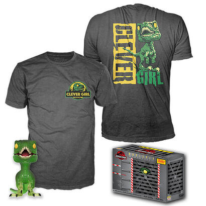 set-figura-pop-tee-jurassic-park-velociraptor-exclusive-talla-m