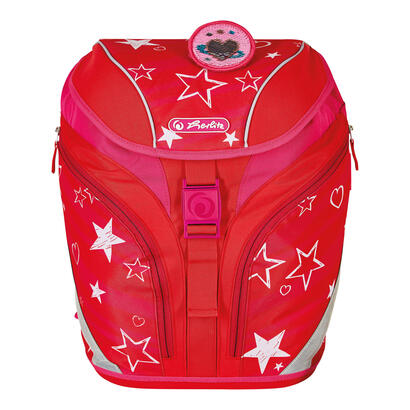 herlitz-softlight-plus-starsstrips-juego-de-mochila-escolar-chica-poliester-rosa-rojo