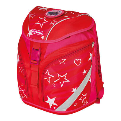 herlitz-softlight-plus-starsstrips-juego-de-mochila-escolar-chica-poliester-rosa-rojo