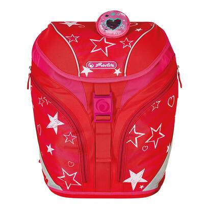 herlitz-softlight-plus-starsstrips-juego-de-mochila-escolar-chica-poliester-rosa-rojo