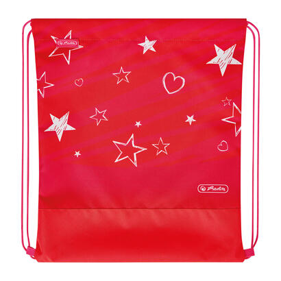 herlitz-softlight-plus-starsstrips-juego-de-mochila-escolar-chica-poliester-rosa-rojo