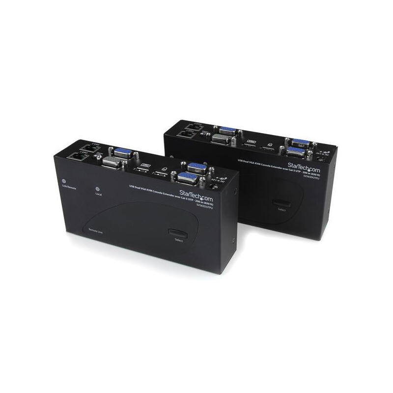 startechcom-extensor-de-consola-kvm-por-cat-5-ethernet-200m-con-usb-y-video-vga-doble startechcom-extensor-de-consola-kvm-por-cat-5-ethernet-200m-con-usb-y-video-vga-doble