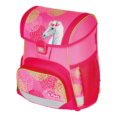 herlitz-loop-plus-bloomy-horse-juego-de-mochila-escolar-chica-poliester-rosa-amarillo