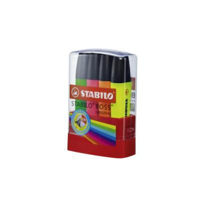 stabilo-boss-70-parade-pack-de-4-marcadores-fluorescentes-trazo-entre-2-y-5mm-recargable-tinta-con-base-de-agua-colores-surtidos