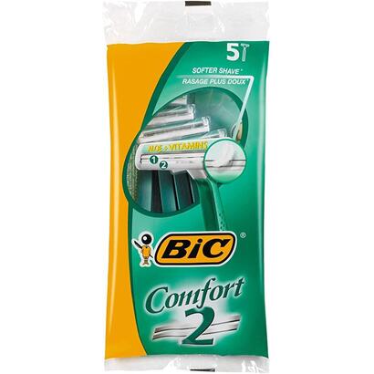 bic-confort-2-pack-de-5-maquinillas-de-afeitar-desechables-de-2-hojas-tira-lubricante-con-aloe-vera