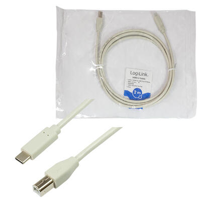 logilink-usb-20-connection-cable-usb-c-male-to-usb-b-male-2m