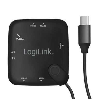 logilink-ua0344-hub-de-interfaz-usb-20-type-c-negro