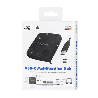 logilink-ua0344-hub-de-interfaz-usb-20-type-c-negro