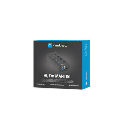 natec-hub-usb-30-mantis2-4-ports-onoff-with-ac-adapter-black