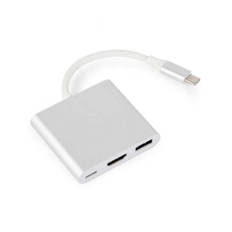 gembird-a-cm-hdmif-02-sv-interfaz-de-cable-adaptador-de-genero-usb-c-usb-c-hdmi-usb-a-silver