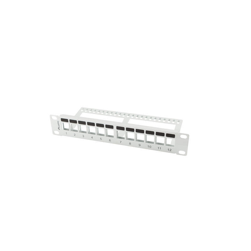 lanberg-patch-panel-blank-12-puertos-1u-con-organizador-para-modulos-keystone-gris