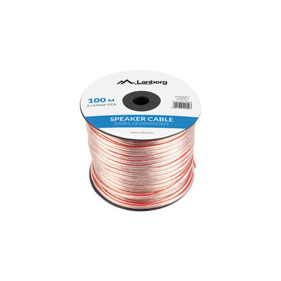 cable-altavoz-lanberg-2x25mm2-100m-transparente