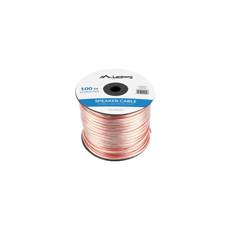 cable-altavoz-lanberg-2x25mm2-100m-transparente