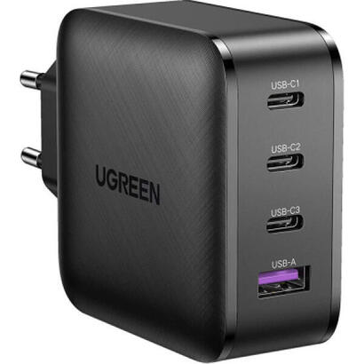 ugreen-usb-a3xusb-c-65w-gan-tech-cargador-rapido-de-pared-ue-negro