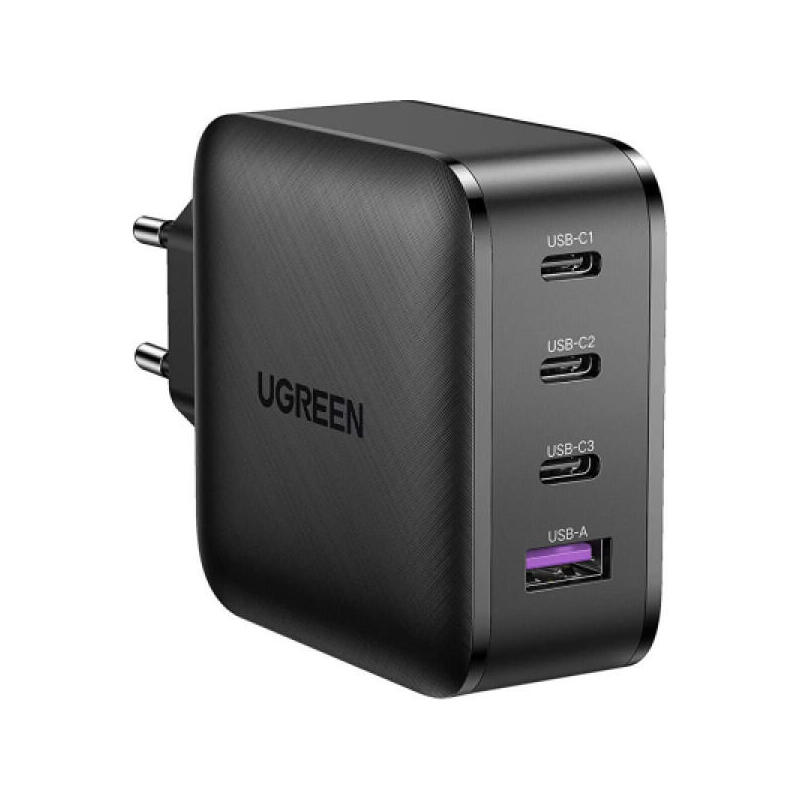 ugreen-usb-a3xusb-c-65w-gan-tech-cargador-rapido-de-pared-ue-negro ugreen-usb-a3xusb-c-65w-gan-tech-cargador-rapido-de-pared-ue-negro