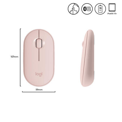 raton-inalambrico-logitech-pebble-m350-rosa-910-005717