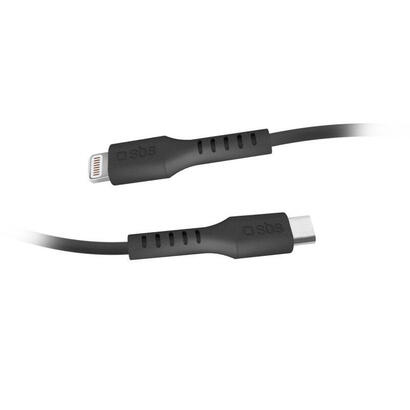 sbs-tecableligtc1k-cable-de-conector-lightning-1-m-negro