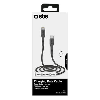 sbs-tecableligtc1k-cable-de-conector-lightning-1-m-negro